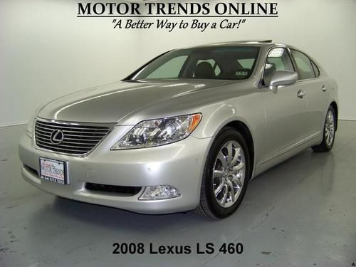 Navigation rearcam roof chrome wheels htd ac seats 2008 lexus ls460 58k houston