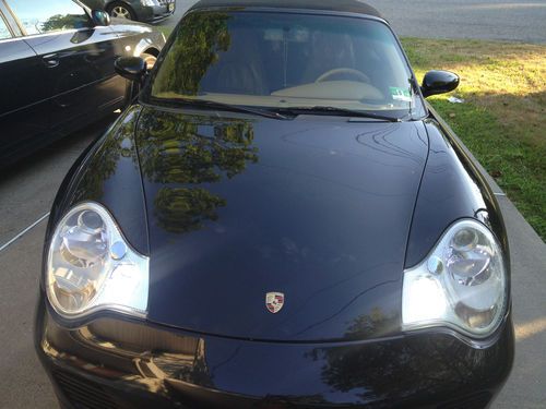 2004 porsche 911 cabriolet, black with peanut butter interior