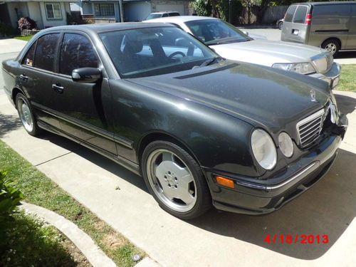 2001 mercedes-benz e55 amg charcoal ac/heated 6 cd rain sensor shade xenon fasst