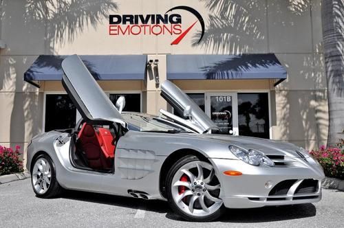 2009 mercedes slr mclaren roadster! silver/red! carbon!