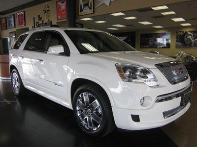 2011 gmc acadia denali white navigation back up camera