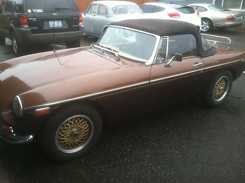 Mg b 1973 two toned brown, two barrel weber down draft carb, runs well