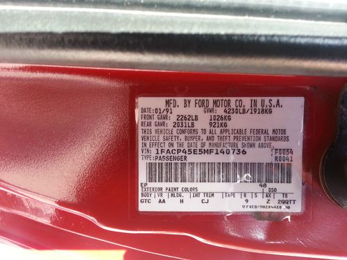 1991 Ford Mustang GT Convertible 2-Door 5.0L, image 15