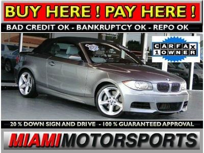 We finance '09 bmw 1 series convertible "1 owner" "low miles" rwd premium sound