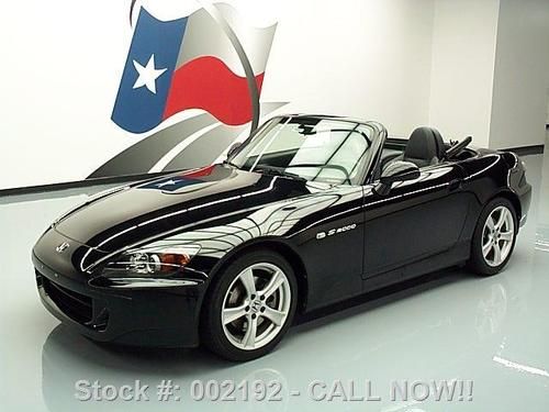 2008 honda s2000 convertible 6 speed blk on blk 23k mi texas direct auto