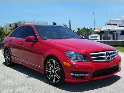 1 owner! clean hist! mercedes c250! nav! pano! keyless! prem 1 pkg! sport pkg!