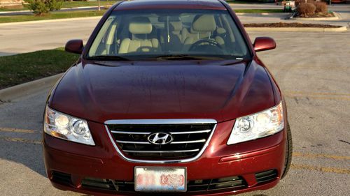 2009 hyundai sonata gls burgundy v6 new bridgestone tires