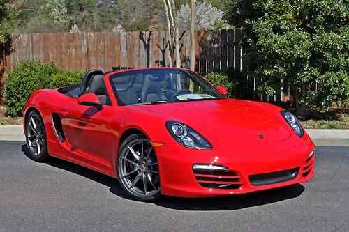 2013 porsche boxster, guards red, six speed, navigation, brand new model