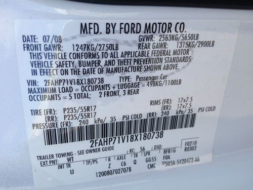 FORD CROWN VICTORIA 2008 POLICE INTERCEPTOR, image 24