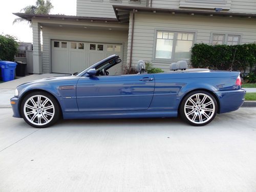 2003 bmw m3 convertible smg hk sound cold weather 19"s clean carfax no reserve