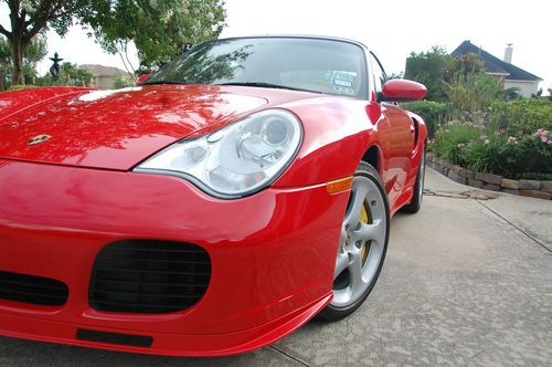 2004 porsche twin turbo cabriolet guards red 10400 miles