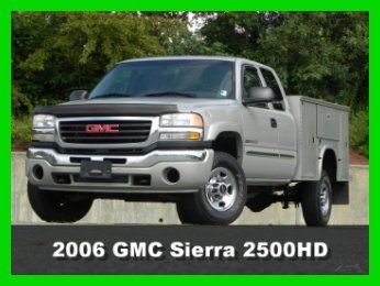 2006 gmc sierra 2500hd sle extended cab utility truck 4x4 4wd 6.0l gas vortec