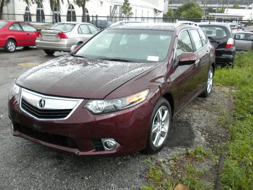 09 10 11 12 acura tsx sports wagon k24 vtec runs and drive salvage flood damage