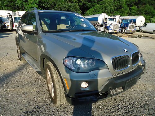 2008 bmw x5 3.0si sport utility side damage runs / drives navi sports no reserve