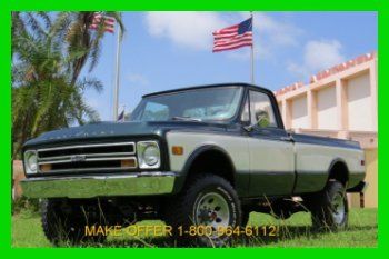 1968 chevrolet k20 c20 4x4 sunroof lifted must see rare truck sharp