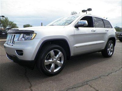 4wd 4dr overland low miles suv 3.6l v6 flex fuel engine 4x4 silver mopar leather