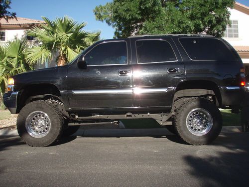 2001 gmc yukon slt sport utility 4-door 5.3l lift kit, body lift 35 in tires!