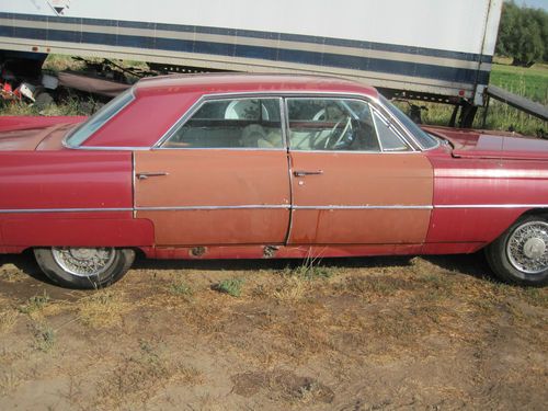 1963 Cadillac DeVille Sedan red with white interior, image 4