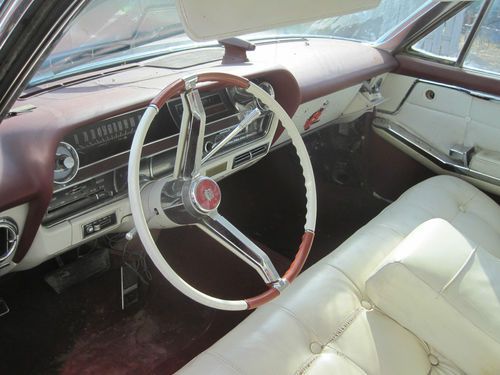 1963 Cadillac DeVille Sedan red with white interior, image 6