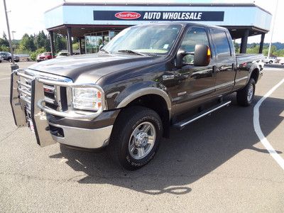 Lariat crew cab 4x4 diesel truck leather dual power seats sliding rear window