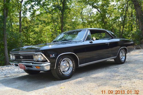 1966 chevelle ss 396 4spd tribute beautiful deep tuxedo black very nice