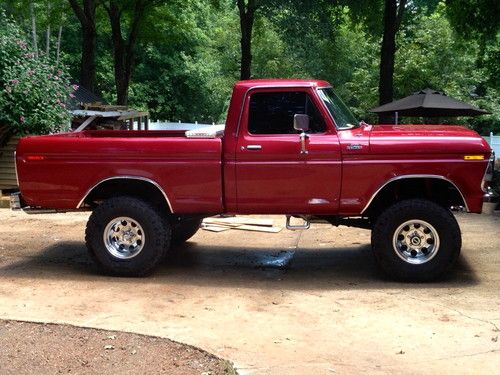 1978 ford f-150 fully restored red truck 4x4 short wheel base reg cab