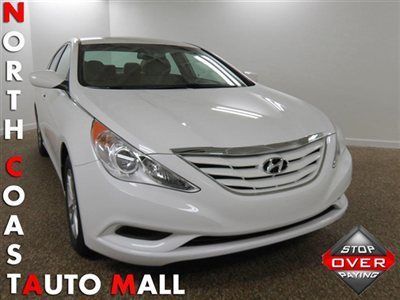 2013(13)sonata gls fact w-ty only 11k white/beige keyless phone mp3 cruise save!