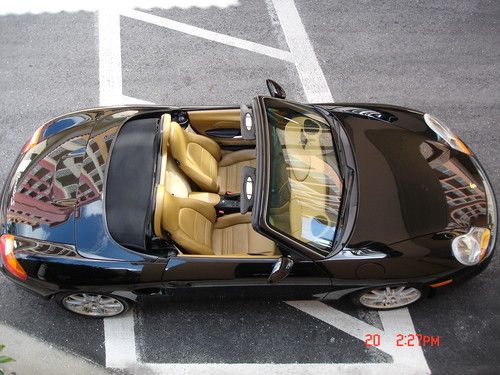 2001 porsche boxster roadster s convertible 2-door 3.2l black w/camel 76k miles