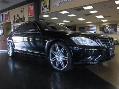 09 s550 black only 27k navigation back up camera 22 inch lexani rims