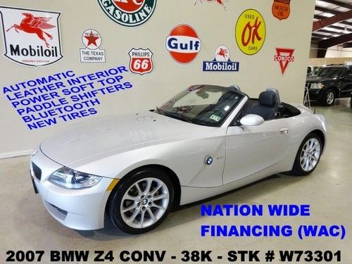 2007 z4 conv. 3.0i,auto,pwr soft top,htd lth,bluetooth,17in whls,38k,we finance!