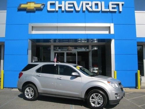 13 silver chevy equinox lt warranty cetrified carfax one owner cloth awd alloys