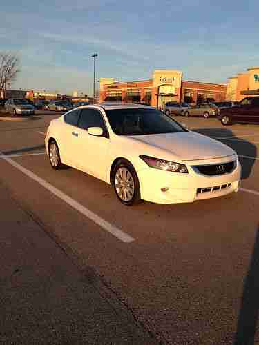 2009 Honda Accord EX-L Coupe 2-Door 3.5L V6 white with tan leather, US $18,000.00, image 2