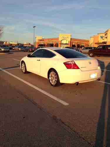 2009 Honda Accord EX-L Coupe 2-Door 3.5L V6 white with tan leather, US $18,000.00, image 4