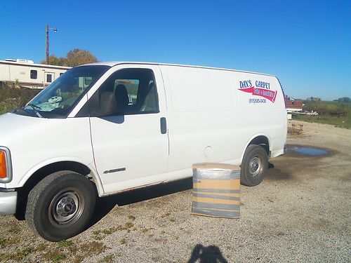 199 chevy express cargo van 3500 (1 ton) 6 door 350 v8 strong work truck