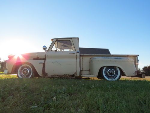 1966 Chevy Truck Rat Hot Rod Bagged Bomb Taildragger Patina SWB, image 9