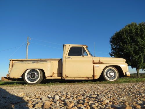 1966 Chevy Truck Rat Hot Rod Bagged Bomb Taildragger Patina SWB, image 11
