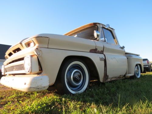1966 Chevy Truck Rat Hot Rod Bagged Bomb Taildragger Patina SWB, image 14