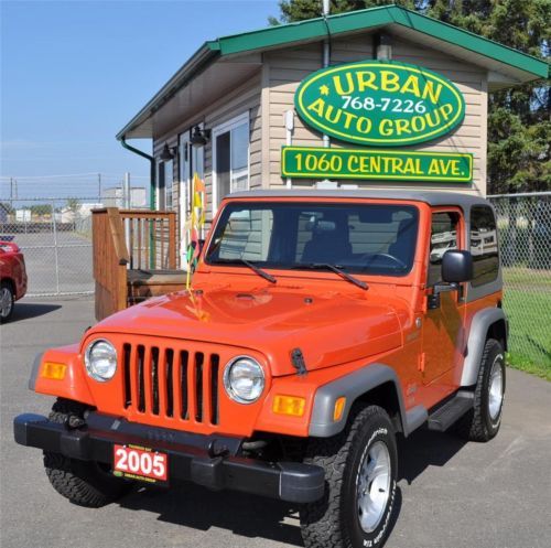 2005 jeep wrangler sport suv  impact orange! 6 cyl hardtop a/c cruise