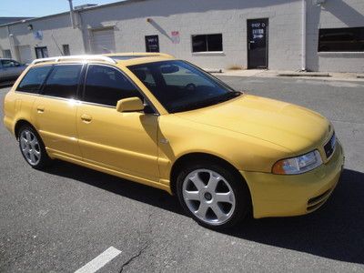 2001 audi s4 avant quattro tptronic, rare imola yellow, black leather, 88k miles