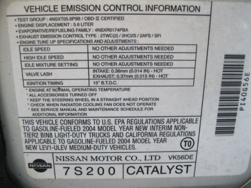 2004 Nissan Titan SE Crew Cab 4x4 5.6L V8 Endurance w/Tow Package, US $8,900.00, image 78
