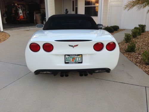 2008 Corvette Convertible, white with ebony and linen seats, loaded 35,500, image 3