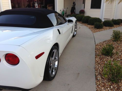 2008 Corvette Convertible, white with ebony and linen seats, loaded 35,500, image 4