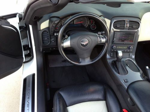 2008 Corvette Convertible, white with ebony and linen seats, loaded 35,500, image 11