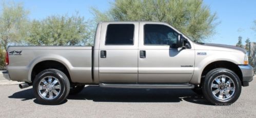 02 ford 250 crew sb 4x4 7.3l powerstroke diesel lariat pkg 4wd 4 wheel drive az!