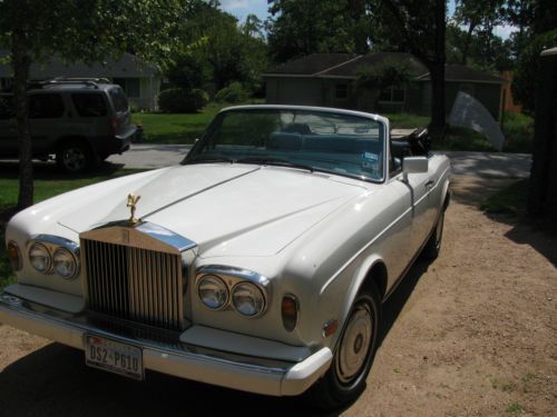 1987 rolls royce corniche ii base convertible 2-door 6.7l