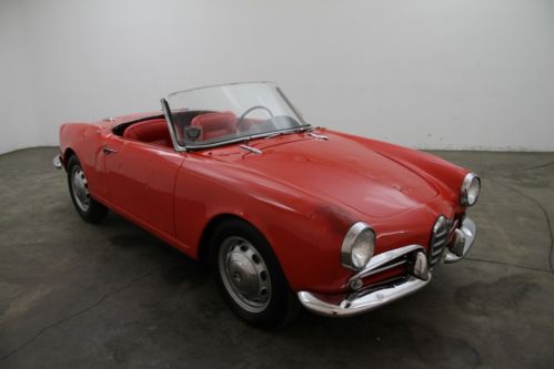 1960 alfa romeo giulietta spider, red, excellent undercarriage, very collectible