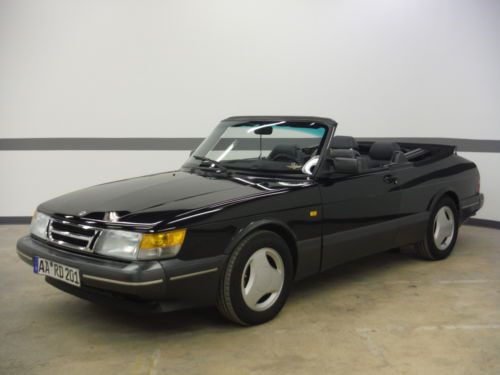 1988 saab 900 spg black convertible 5-speed
