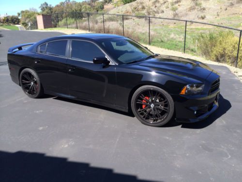 2012 dodge charger srt8 supercharged sedan 4-door 6.4l black/black upgrades