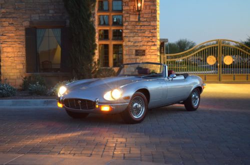 1973 jaguar xke sii roadster manual a/c wires euro bumpers beautiful restoration