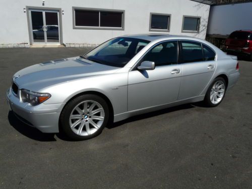 2004 bmw 745i silver w/ black int. clean well maintained. located in ct